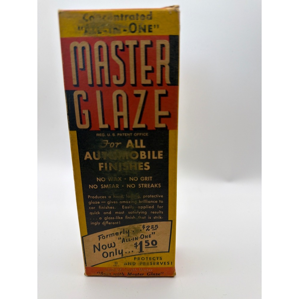 Vintage Master Glaze All-In-One Automobile Finish Box Milwaukee Wis Collectible